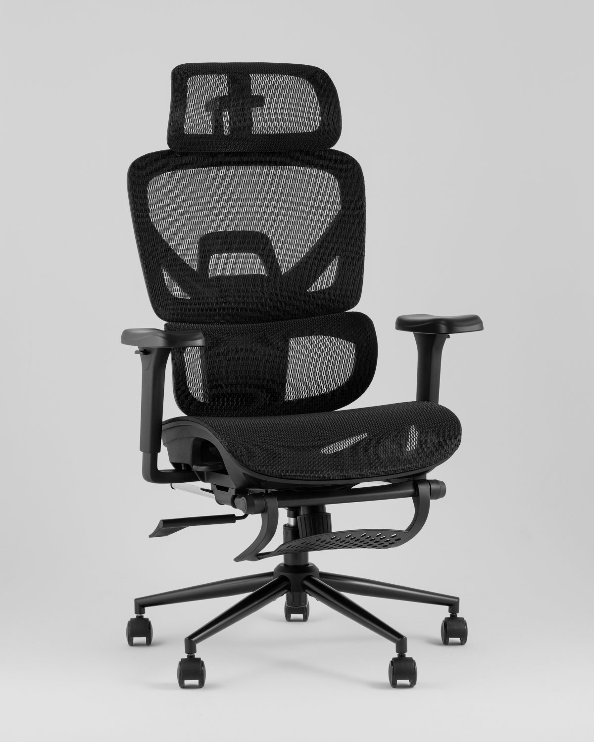 Кресло офисное TopChairs Vertus черная сетка фото 2