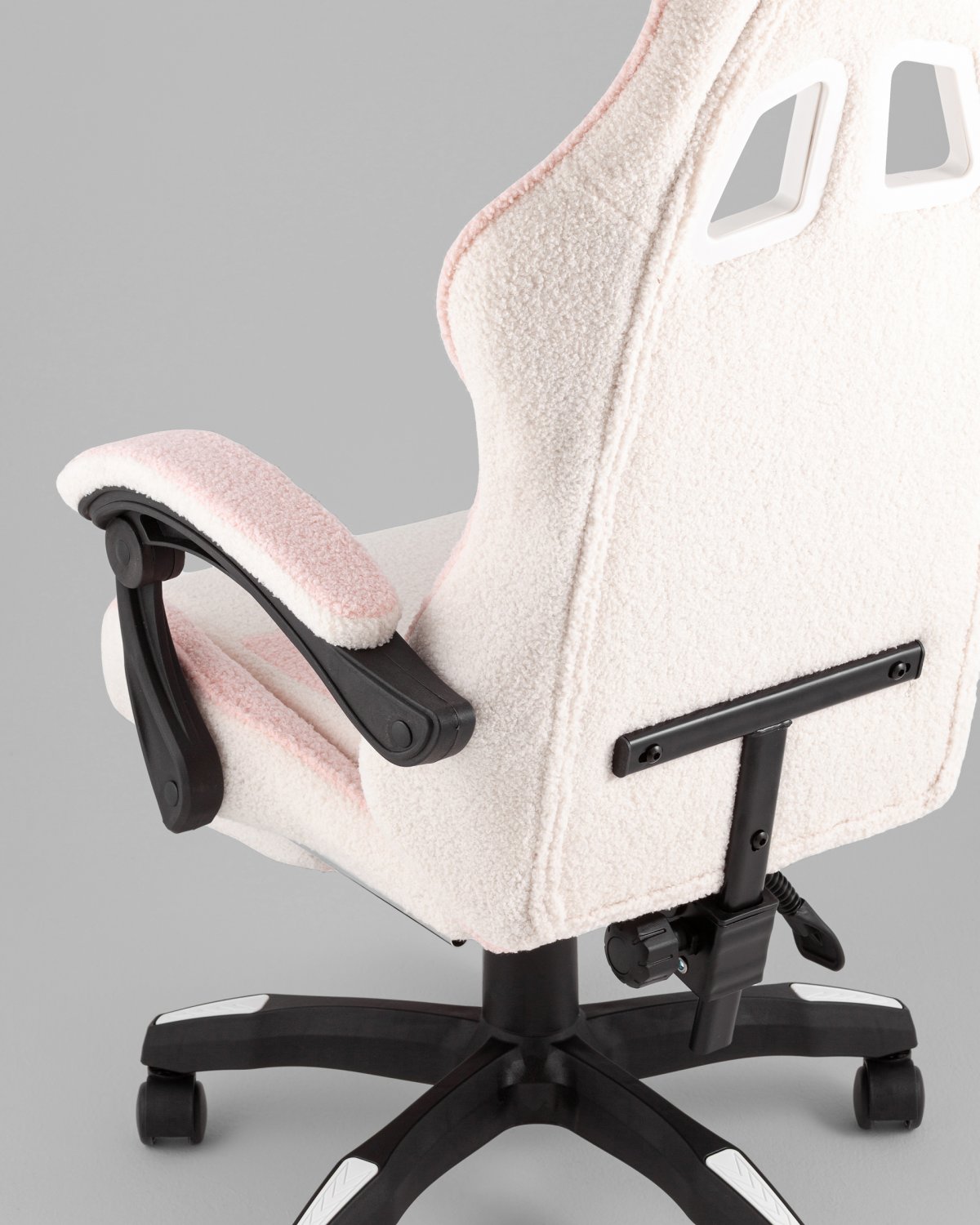 Кресло спортивное TopChairs MG-7019 букле бело-розовый фото 7