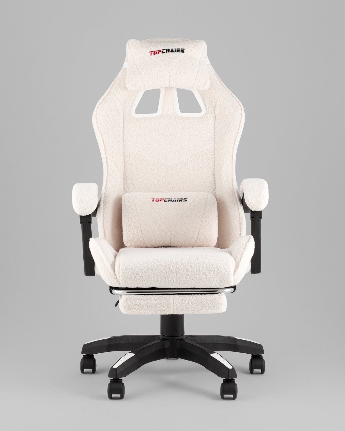 Кресло спортивное TopChairs MG-7019 букле белый фото 3