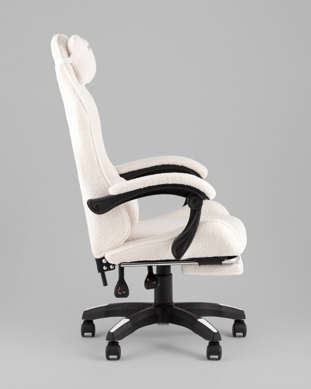 Кресло спортивное TopChairs MG-7019 букле белый фото 4