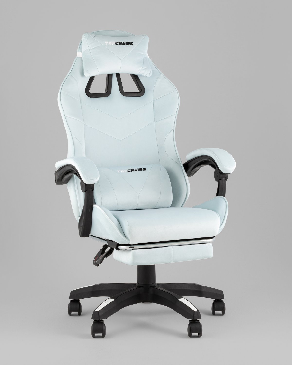 Кресло спортивное TopChairs MG-7019 велюр светло-голубой фото 2