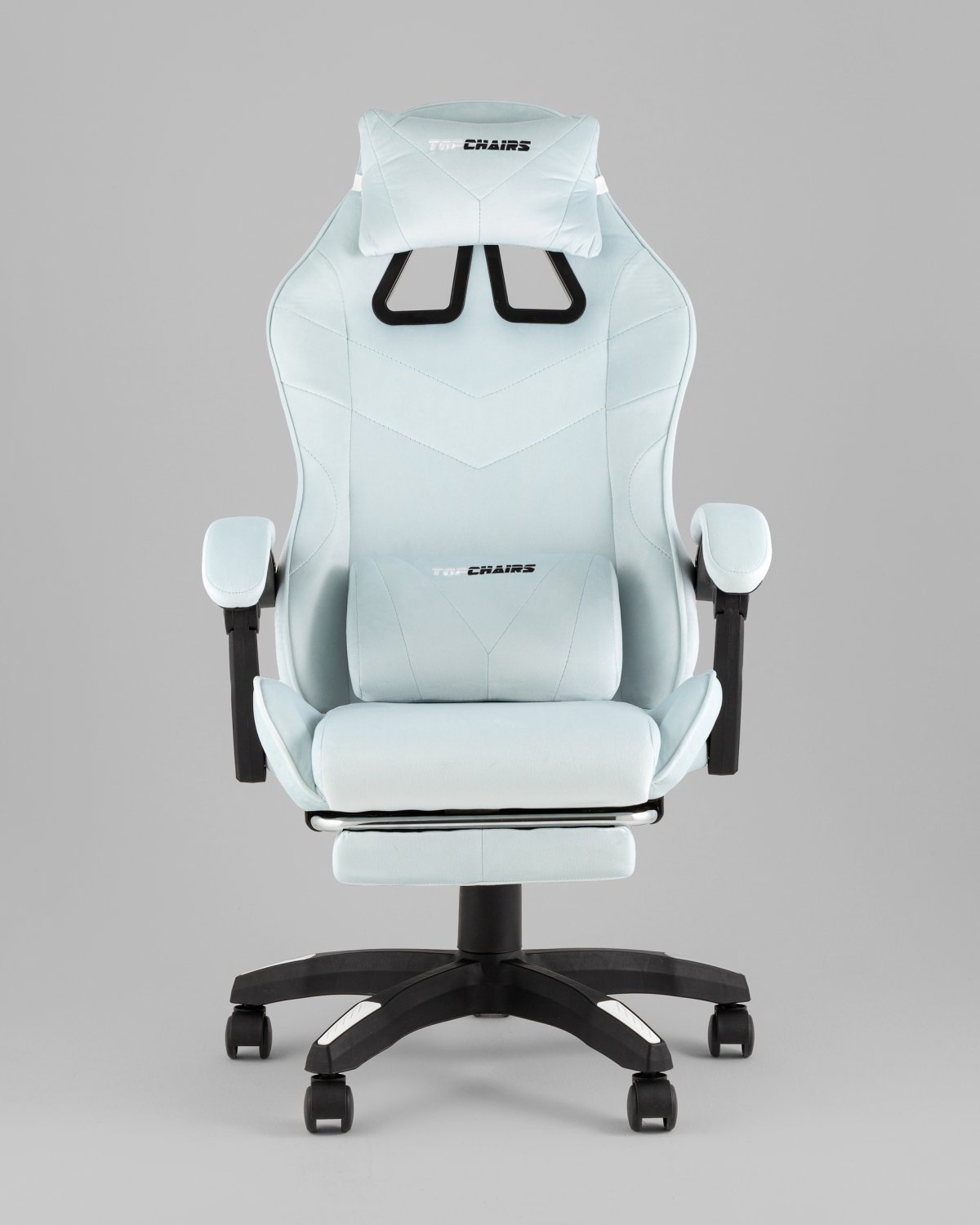 Кресло спортивное TopChairs MG-7019 велюр светло-голубой фото 10