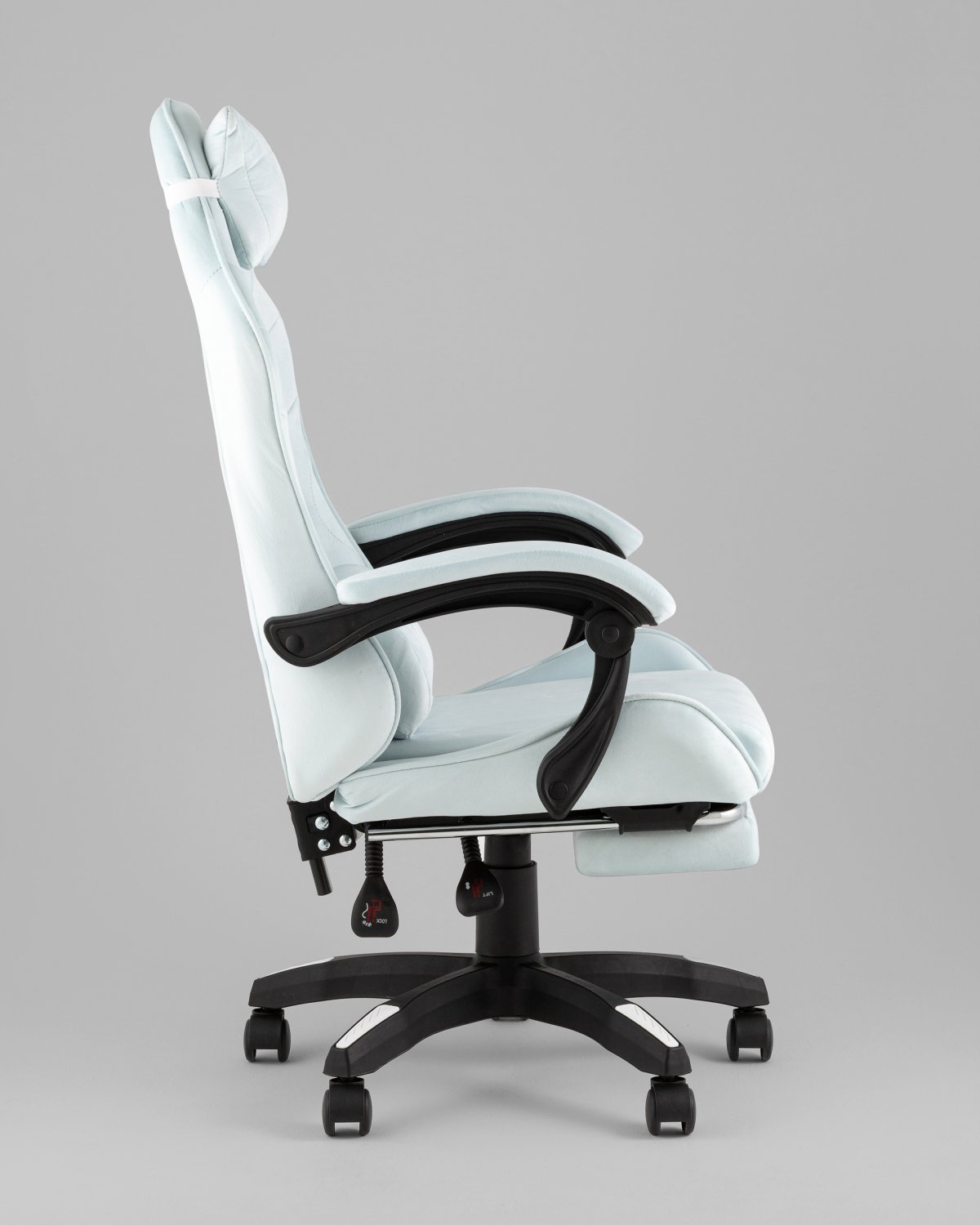Кресло спортивное TopChairs MG-7019 велюр светло-голубой фото 12