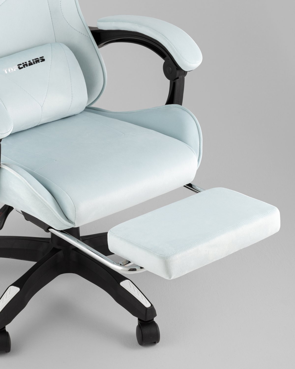 Кресло спортивное TopChairs MG-7019 велюр светло-голубой фото 18