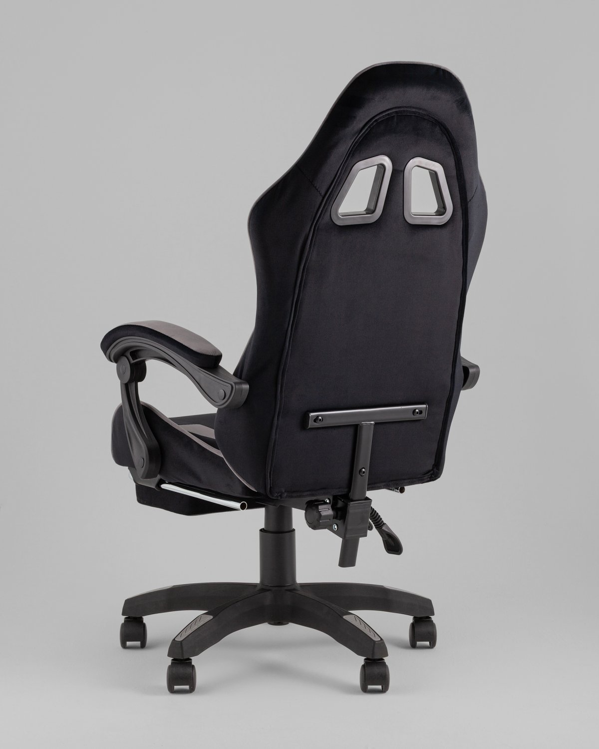 Кресло спортивное TopChairs MG-7019 велюр черно-серый фото 5