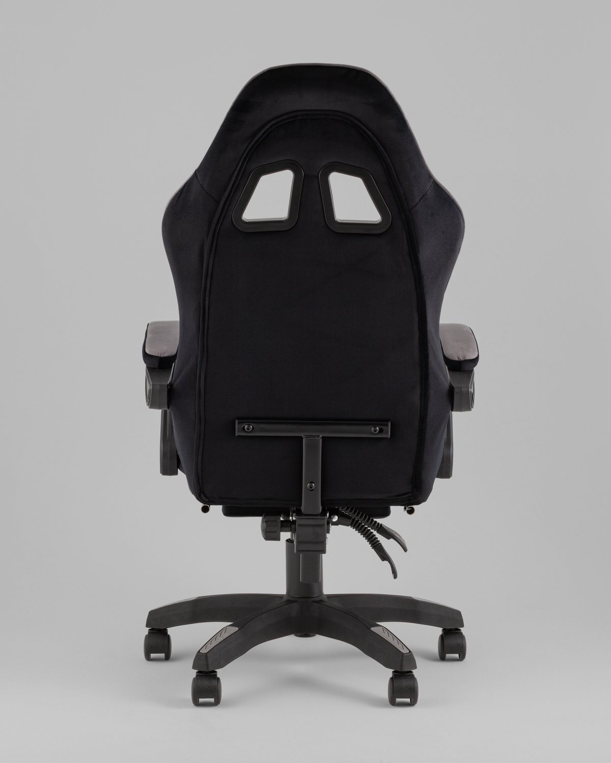 Кресло спортивное TopChairs MG-7019 велюр черно-серый фото 6