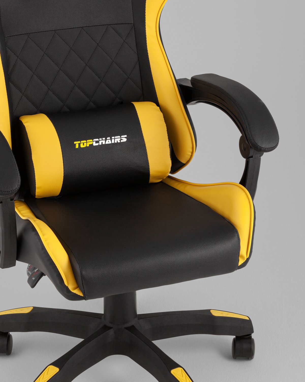 Кресло спортивное TopChairs MG-7043 черно-жёлтый фото 16