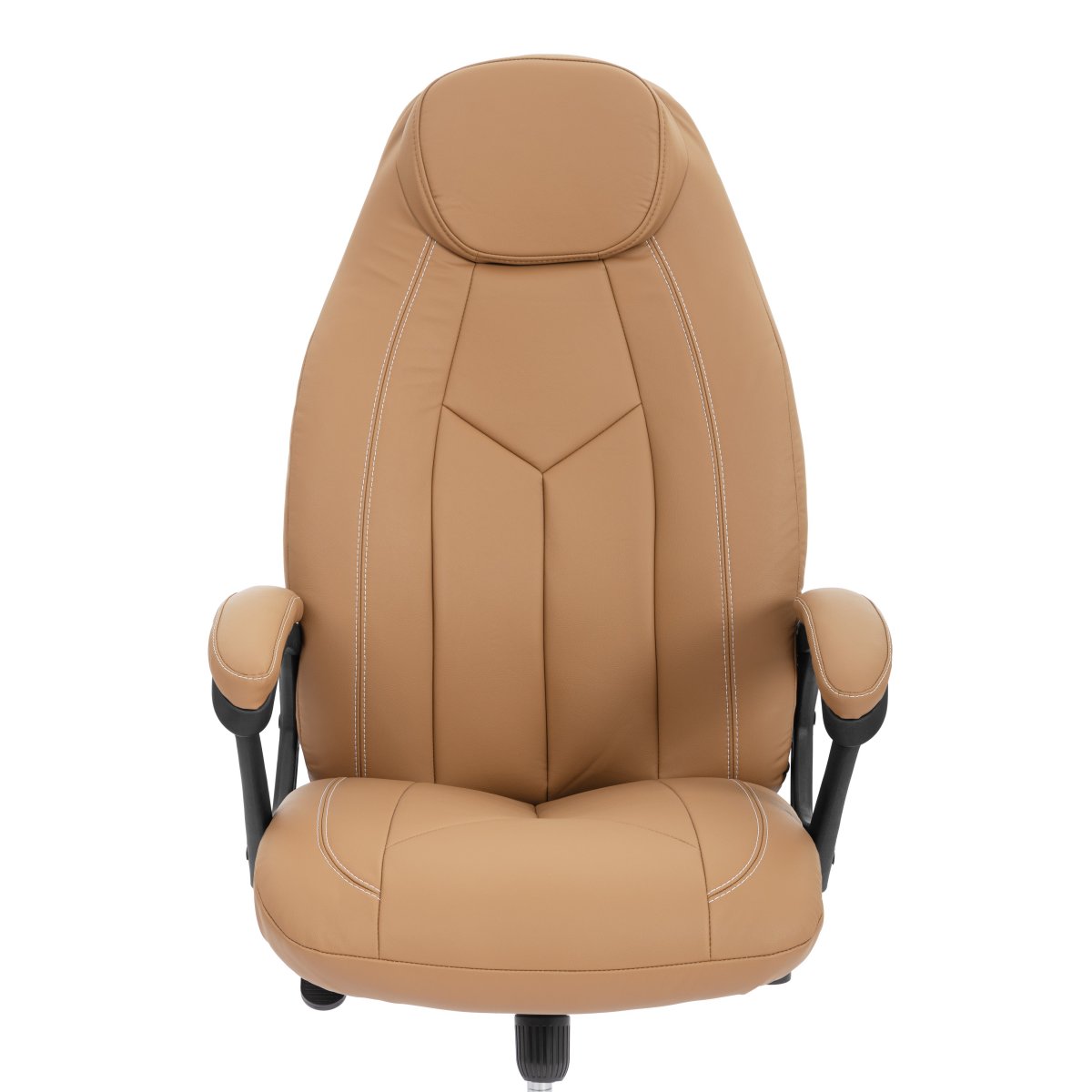 Кресло Босс Люкс/Boss Lux (26) хром экокожа LUX Classic 18-13, св.-коричневый фото 8