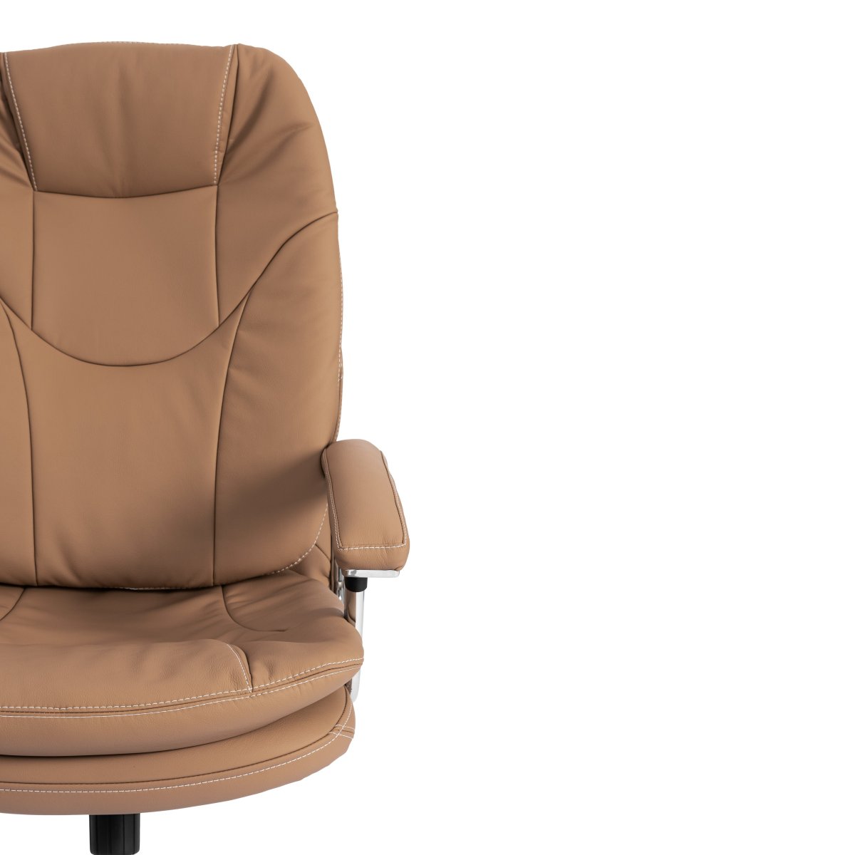 Кресло Софти Люкс/Softy Lux Экокожа LUX Classic 18-13, св.-коричневый фото 22
