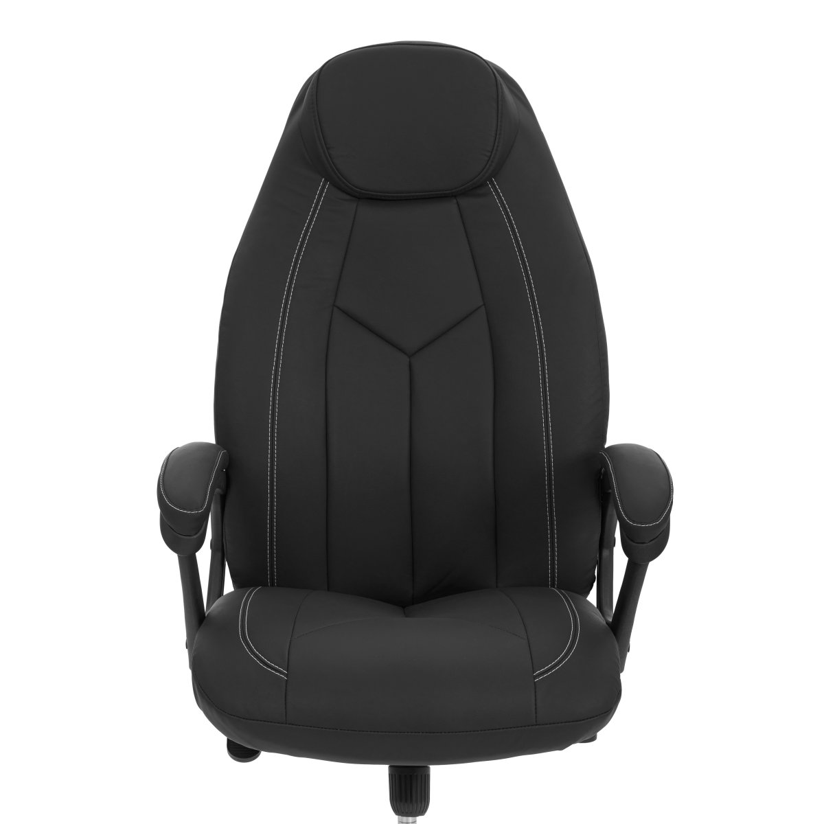 Кресло Босс Люкс/Boss Lux (26) хром Экокожа LUX Classic 18-22, черный фото 16