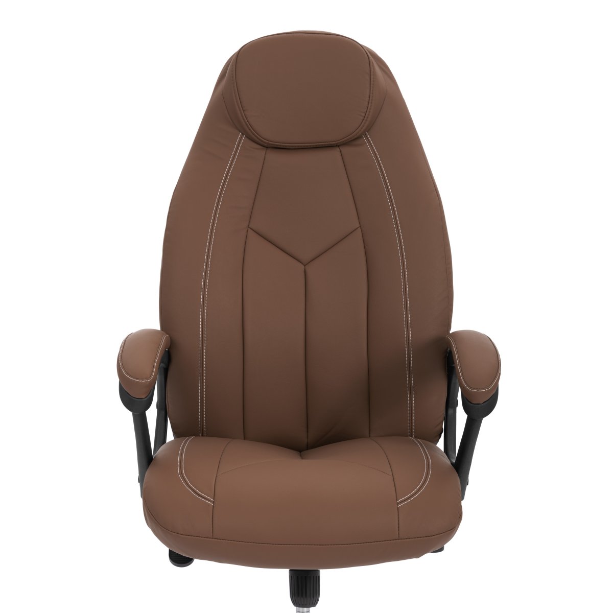 Кресло Босс Люкс/Boss Lux (26) хром Экокожа LUX Classic 18-24, коричневый фото 13