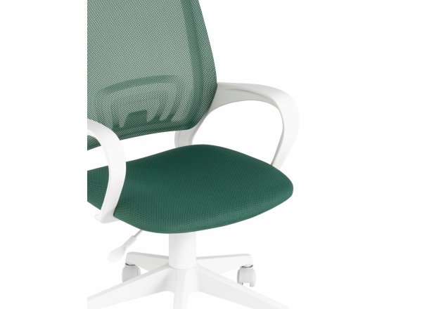 Кресло офисное TopChairs ST-BASIC-W зеленый крестовина пластик белый
