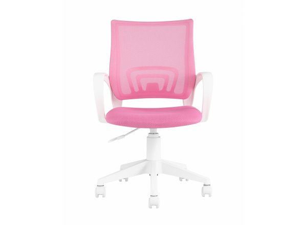 Кресло офисное TopChairs ST-BASIC-W розовый крестовина пластик белый
