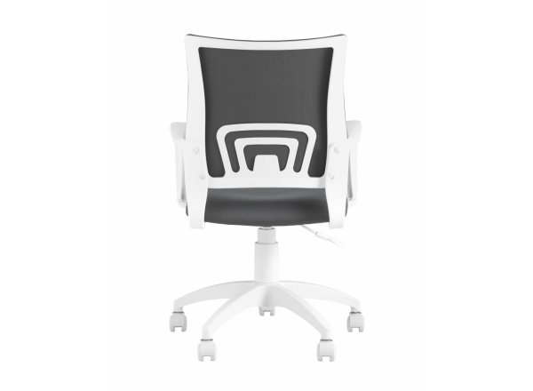 Кресло офисное Topchairs ST-BASIC-W серая ткань крестовина белый пластик