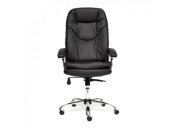 Кресло SOFTY LUX черный кож.зам