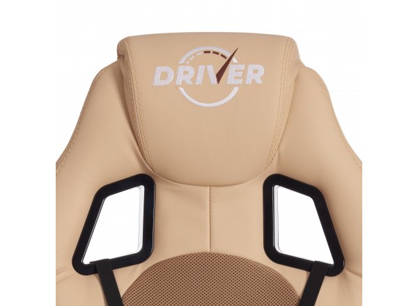 Кресло DRIVER 22  кож/зам/ткань, бежевый/бронза фото 12