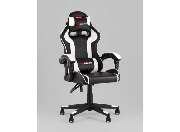 Кресло спортивное TopChairs Shadow черно-белый фото 2