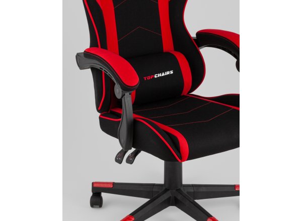 Кресло спортивное TopChairs Shadow ткань черно-красный фото 10