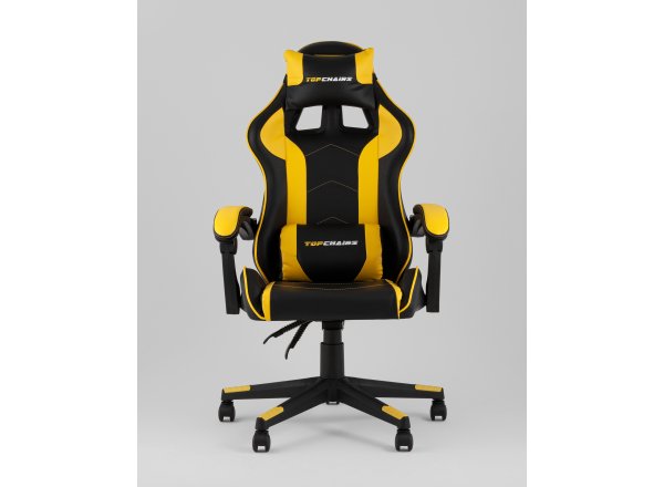 Кресло спортивное TopChairs Shadow черно-желтый фото 8