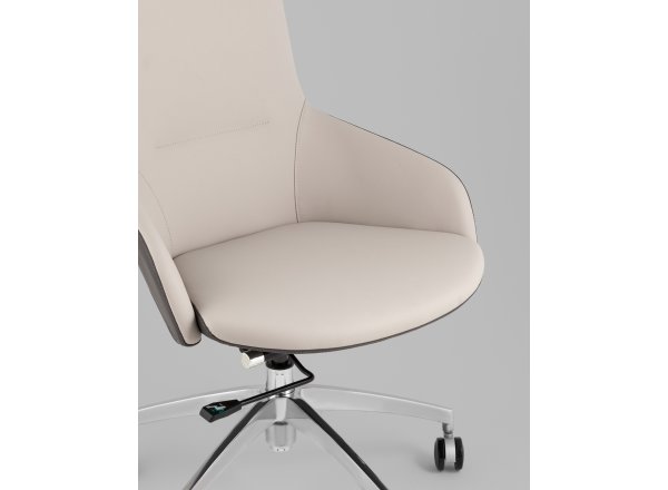 Кресло офисное TopChairs Soulo светло-серый, серый фото 8