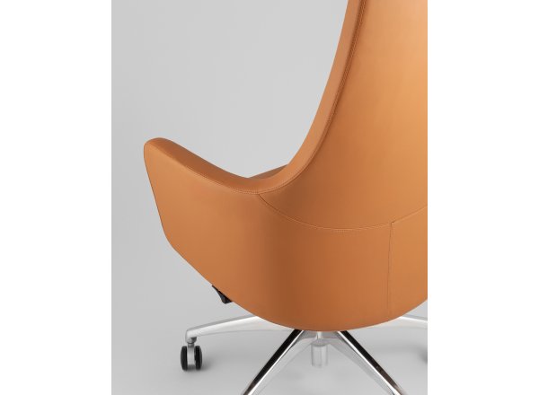 Кресло руководителя TopChairs Ferris коричневое фото 7
