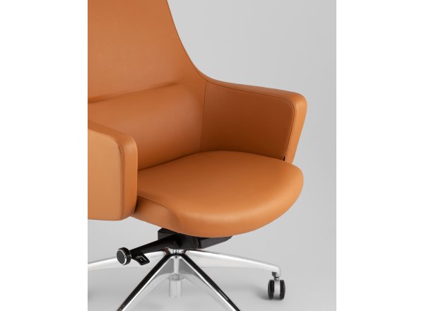 Кресло руководителя TopChairs Ferris коричневое фото 8