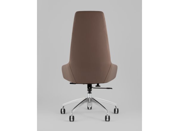 Кресло руководителя TopChairs Soulo светло-серый, коричневый фото 5