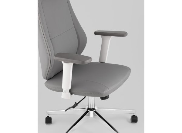Кресло руководителя TopChairs Trophey серый фото 8
