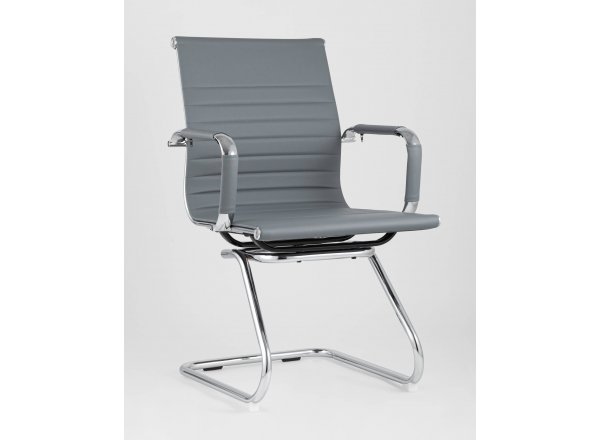 Кресло для посетителей TopChairs Visit серое 2 шт.