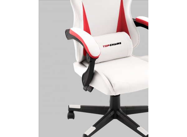 Кресло спортивное TopChairs Phantom бело-красный фото 8