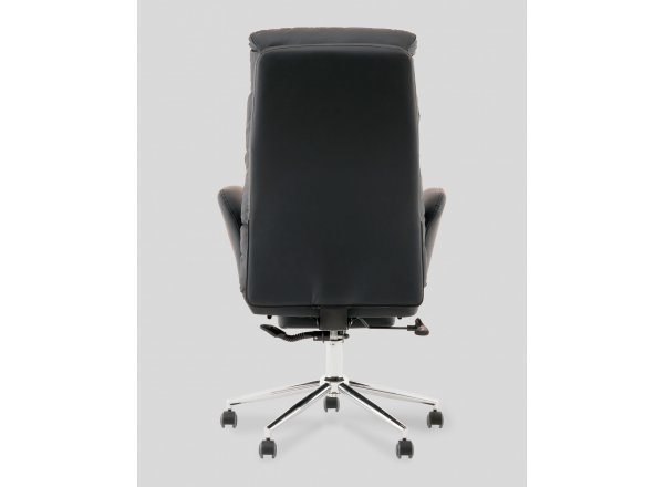 Кресло руководителя TopChairs Solid с оттоманкой черный фото 6