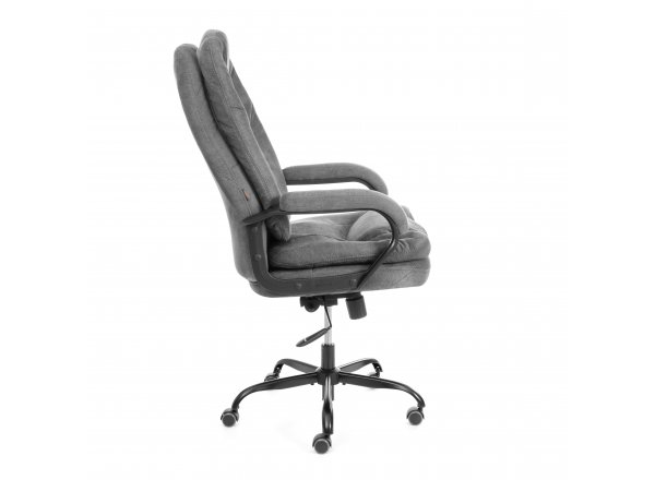 Кресло COMFORT Lux (22) metalBL ткань, серый, KUB 05