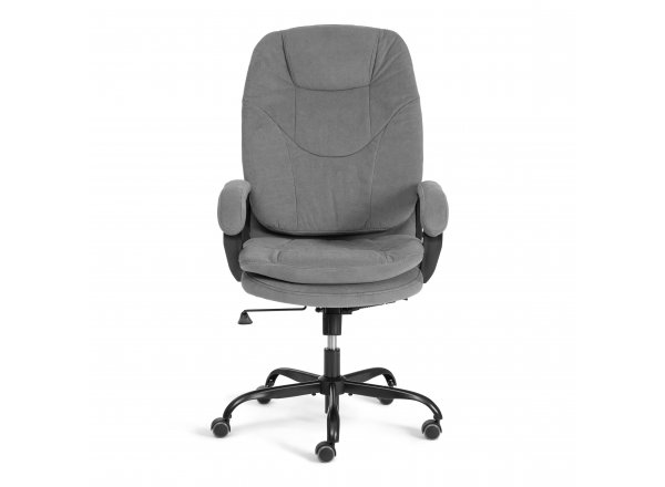 Кресло COMFORT Lux (22) metalBL велюр, серый, 29
