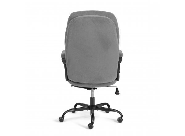 Кресло COMFORT Lux (22) metalBL велюр, серый, 29