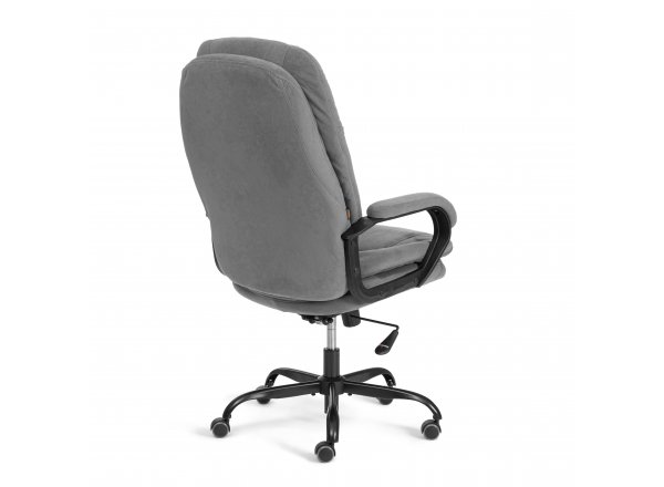 Кресло COMFORT Lux (22) metalBL велюр, серый, 29