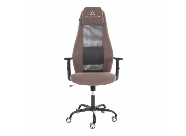 Кресло AVIATOR PLT metalBL ткань, светло - коричневый / серый, KUB 03/W-12