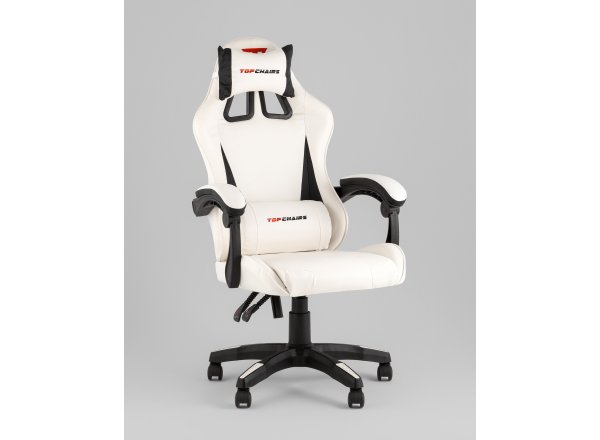 Кресло спортивное TopChairs Phantom бело-черный