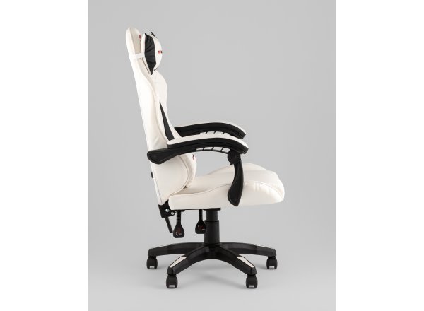Кресло спортивное TopChairs Phantom бело-черный