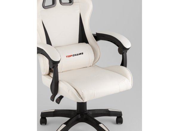 Кресло спортивное TopChairs Phantom бело-черный фото 17