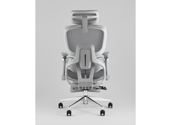 Кресло офисное TopChairs Prodigy с оттоманкой серый