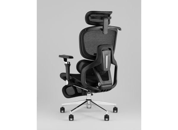 Кресло офисное TopChairs Prodigy с оттоманкой черный фото 9