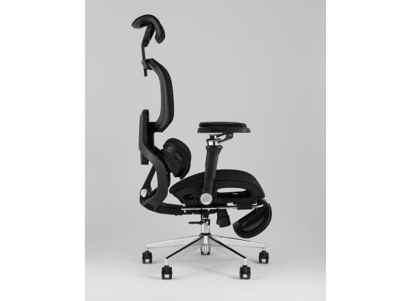 Кресло офисное TopChairs Prodigy с оттоманкой черный фото 10