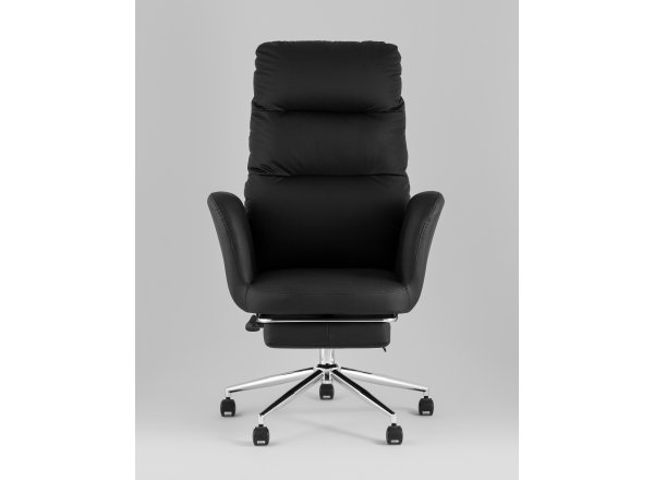 Кресло руководителя TopChairs Solid NC с оттоманкой черный