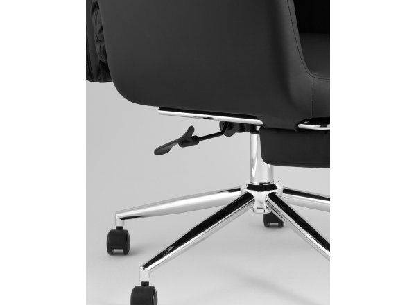 Кресло руководителя TopChairs Solid NC с оттоманкой черный фото 9