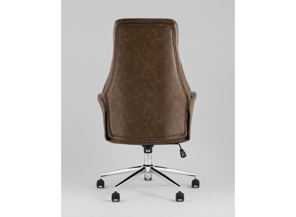 Кресло офисное TopChairs Neoma коричневый экокожа