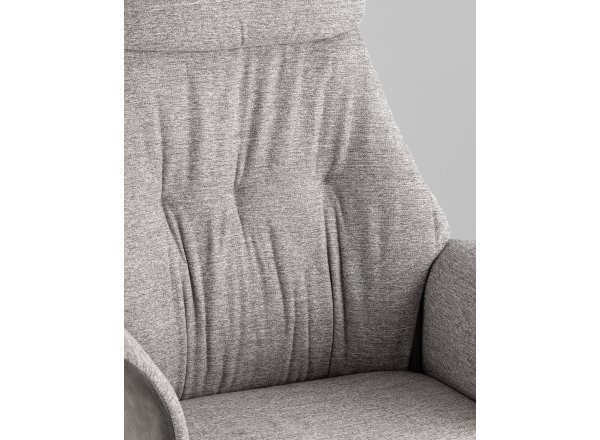 Кресло офисное TopChairs Neoma светло-серый экокожа ткань фото 15