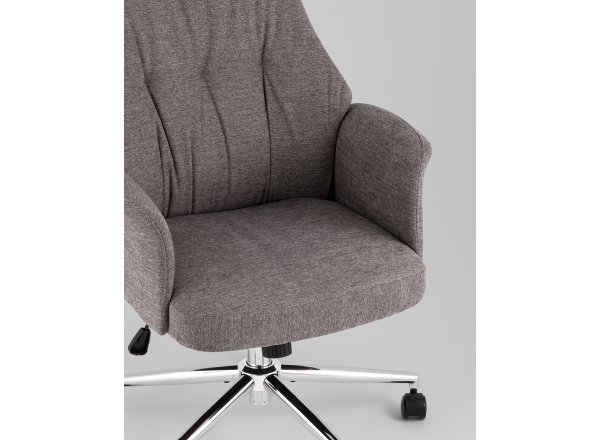 Кресло офисное TopChairs Neoma темно-серый ткань фото 8