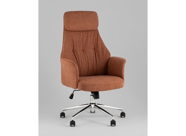 Кресло офисное TopChairs Neoma терракотовый ткань фото 2