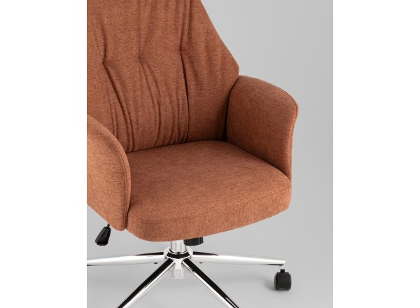 Кресло офисное TopChairs Neoma терракотовый ткань фото 8
