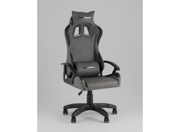 Кресло спортивное TopChairs Wyvern серо-черный